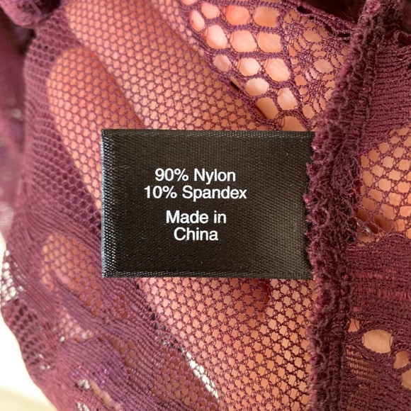 Lane Bryant Burgundy Lace Overlay Top - Picture 7 of 9